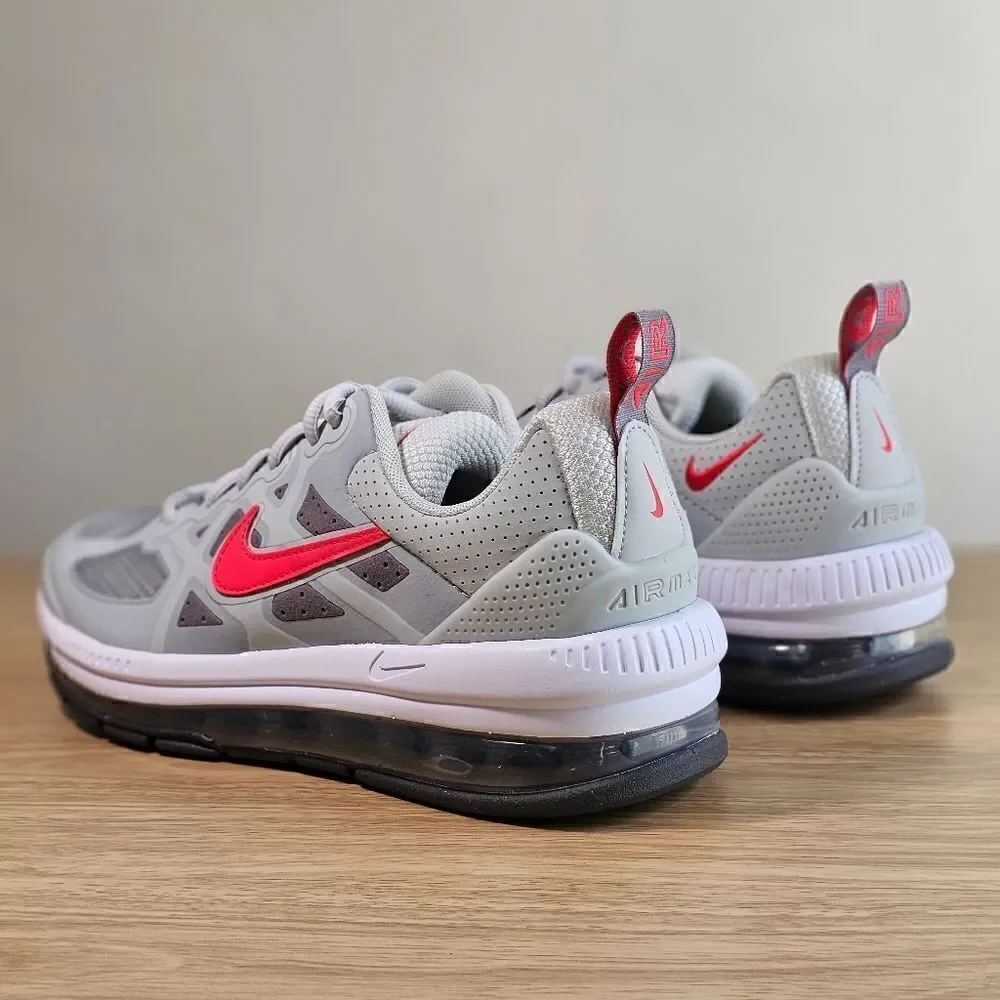 Nike Air Max Genome 360 Shoes Youth 7 Grey White Red Black Vapormax Sneakers New